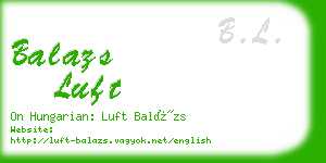 balazs luft business card